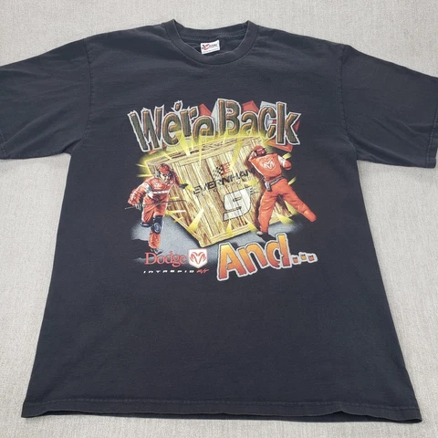 Kasey Kahne #9 T-Shirt Vintage 2001 Men's Black Chase Size XL Cover