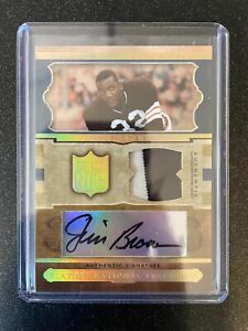 2006 Playoff National Treasures 50TH Anniversary Jim Brown Patch Auto #/25