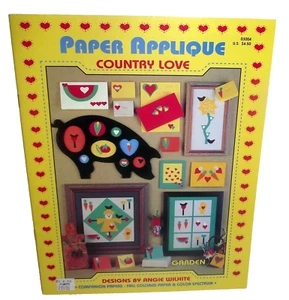 Folk Art Applique Scrapbook Patterns Paper Country Farmhouse Craft Ideas Wilhite - Picture 1 of 3