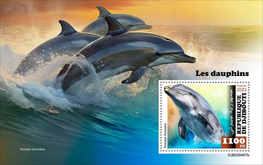 2024 05-DJIBOUTI - DOLPHINS          1V  complet set    MNH ** T - Image 1 of 1