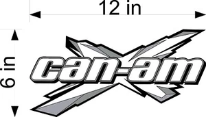 CAN-AM X Logo / WHITE / 12" ATV Vinyl Vehicle Graphic Decal - Imagen 1 de 3