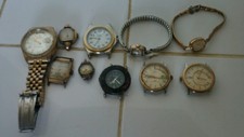 10 Antique Vintage Watches Watch Working Parts Repair Lot Elgin Monarch +moreSps