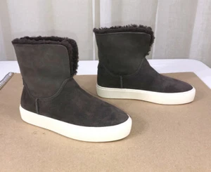 UGG Lynus High Top Wildleder/Lammfell Plateau Sneaker Boot US 6,5 Thunder Cloud - Bild 1 von 12
