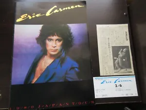 Eric Carmen 1980 Japan Tour Book with Ticket Stub Raspberries Curt Boettcher - Picture 1 of 8