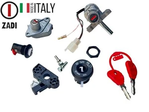 KIT SERRATURE BLOCCHETTO AVVIAMENTO CHIAVI ROSSE PER MALAGUTI F15 Firefox F18 - Imagen 1 de 10
