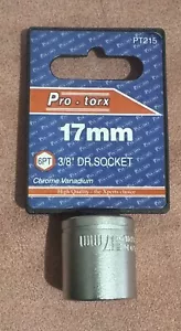 3/8” Drive 6PT Socket 17mm Chrome Vanadium (Cr-V) - Picture 1 of 2