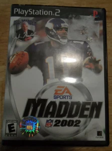 PLAY STATION 2 -EA SPORTS MADDEN NFL 2002--GAME + CASE +ORIGINAL BOOK - Picture 1 of 4