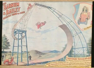 Barnum & Bailey, 1905 "Thrilling Dip of Death" Poster - Perfect to Frame - Picture 1 of 6