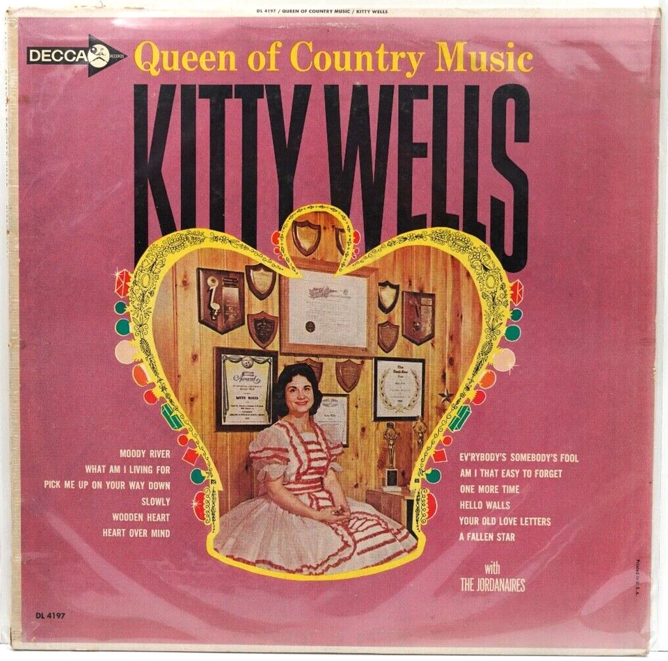 Kitty Wells Queen of Country Music Vinyl Decca Record LP 33 RPM 12" Record Foto 1 de 2