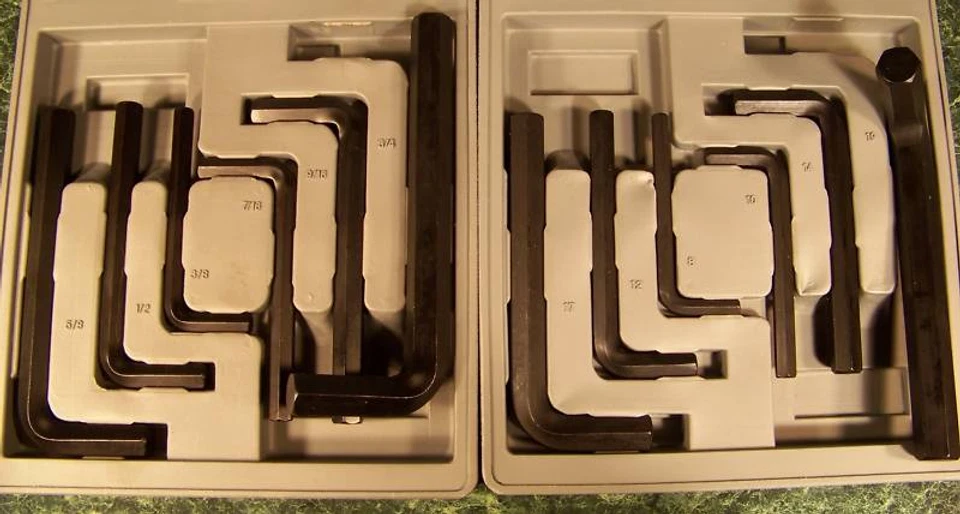 12pc CR-V JUMBO HEX KEY Wrench Set SAE and METRIC with CASE BIG New allen wr  - Image 1 of 1