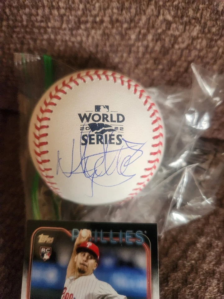 Nick Castellanos Firmado Rawlings Oficial Serie Mundial 2022 Béisbol Filis  Foto 1 de 1