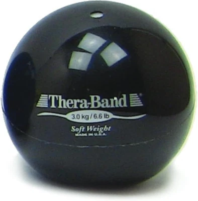 TheraBand 3kg Soft Weight Hand Held Ball, Isotonic Weighted Ball, Black - image 1 of 4
