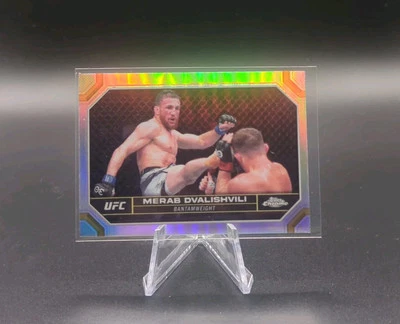 Merab Dvalishvili Refractor 2024 2024 Topps Chrome UFC #135 Mint Condition  - Image 1 of 2