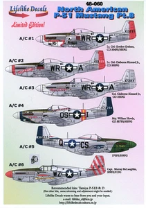 Lifelike 48-060 North American P-51 Mustang part 8 1/48 scale decals - Picture 1 of 1