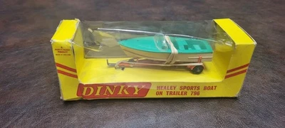  Dinky Toys Healy Sports Boat w/ Trailer #796 Never Played With  - Image 1 of 4