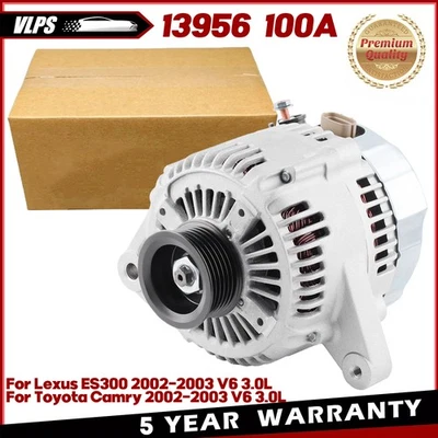 Alternator for 3.0L Lexus ES300 2002-2003 Toyota Camry 13956 100 Amp 27060-0A070 Foto 1 de 4