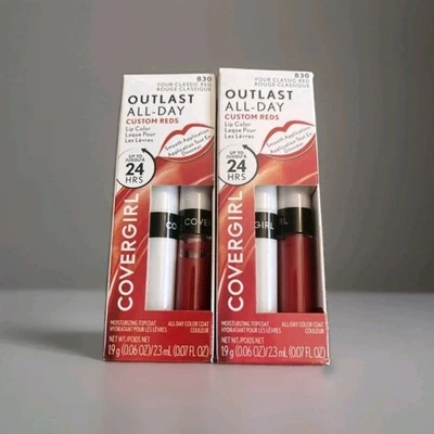2 Pack: Covergirl Outlast All Day Lip Color #830 Your Classic Red New - Image 1 of 3