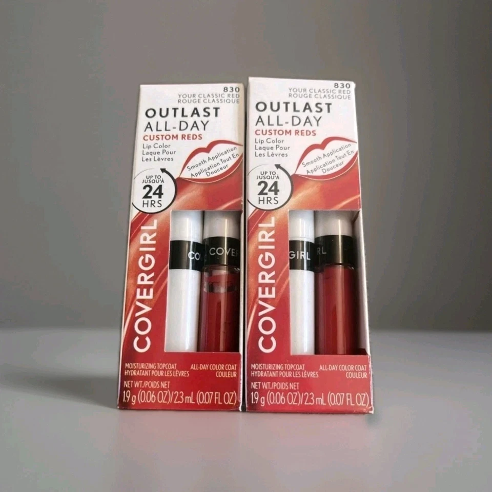 2 Pack: Covergirl Outlast All Day Lip Color #830 Your Classic Red New - Image 1 of 3