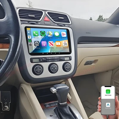 Radio estéreo para automóvil 9"" para VW Eos 2007-2015 Android 15 CarPlay GPS Bluetooth WIFI Foto 1 de 4