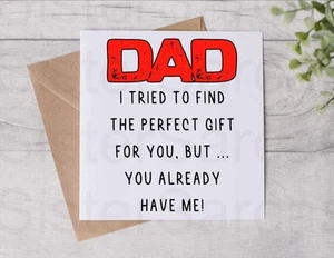 Personalised Funny Father's Day Card For Dad, Christmas Greetings Card - Picture 1 of 1