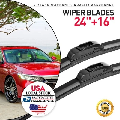Brand New Front Windscreen Wiper Blades 24"16" For Scion xA 2004-2006 All Season - Image 1 of 4