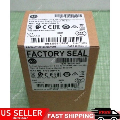 NEW  Allen Bradley 1794-OB16 Flex 16 Point Digital Output Module US Free Tax - Image 1 of 4