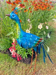 Stunning Peacock Bird Decorative Garden Sculpture Statue Ornament Large 77cm - Picture 1 of 12