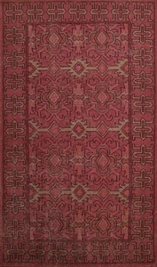 Pink Wool Oushak Oriental Area Rug Hand-knotted Geometric Carpet 5x8 - Picture 1 of 13