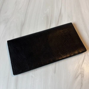 Vintage Coach schwarze Leder-Geldbörse mit Doppelfaltung Clutch 1990er SELTEN Cummins Collab WEICH - Bild 1 von 15