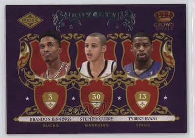 2009 Crown Royale novato Royalty Brandon Jennings Stephen Curry Tyreke Evans controle remoto - Imagem 1 de 2