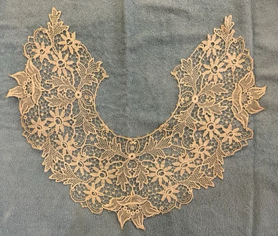 ¡Elaborado! COLLAR CROCHET/ENCAJE VINTAGE. Ver fotos para medidas. Foto 1 de 4