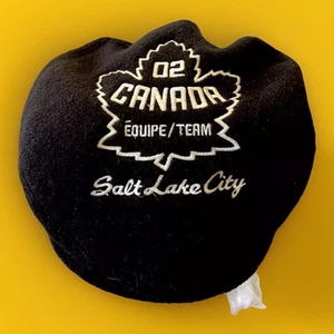 Roots Cap Vtg 2002 Canada Black Newsboy Salt Lake City Winter Olympic Small New - Picture 1 of 9