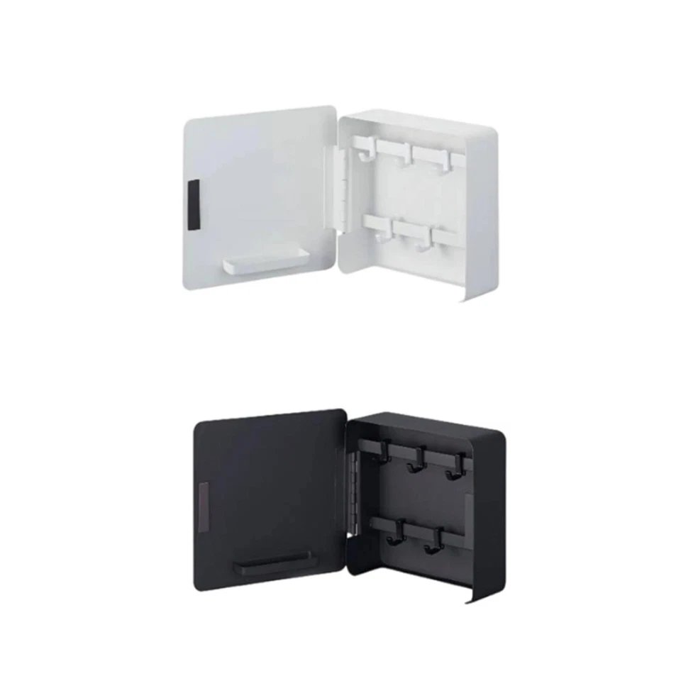 Key Lock Box Keychain Storage Holder Wall Mount with 5 Hooks Easy Installation - Image 1 of 1