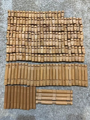 Lot Of 209 Lincoln Logs Pieces Replacement Building From Red River Express - Image 1 of 3