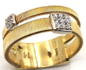 Marco Bicego Diamond Ring 18k Yellow & White Gold  Ring Size 7.50 - Picture 1 of 10