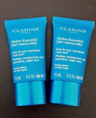 Clarins Hydra-Essentiel Night Care 2x15ml (30ml) *New&Sealed* - image 1 of 2