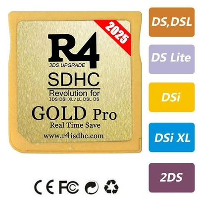MARKENLOS 2025 R4 Gold Pro SDHC for DS/3DS/2DS/NDS Revolution Cartridge with USB Adapter