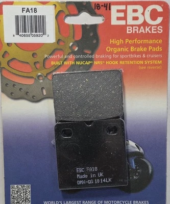 NEW EBC FA18 Motorcycle Brake Pads some BMW DUCATI LAVERDA GUZZI TRIUMPH INDIAN - Image 1 of 4