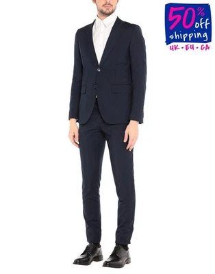 RRP€1296 ROBERTO CAVALLI Suit IT58 US48 XXXL Blue Plaid Single-Breasted Lined - Image 1 of 4