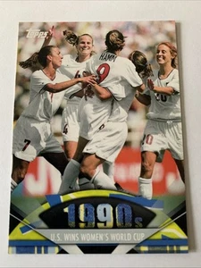 U.S. WINS WOMEN'S WORLD CUP-MIA HAMM 2011 TOPPS AMERICAN PIE 1990's CARD #177 - Picture 1 of 2