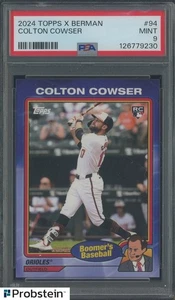 2024 Topps X Berman Baseball #94 Colton Cowser Baltimore Orioles RC Rookie PSA 9 - Bild 1 von 2