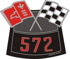 572 FLAGS CHROME AIR CLEANER DECAL CHEVY TRUCK CAMARO CHEVELLE NOVA NEW PRODUCT