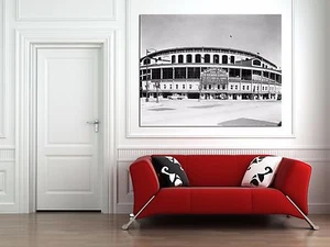 WRIGLEY FIELD Chicago Cubs 1950's Canvas Print - Large 36 x 24  North Side - Picture 1 of 2