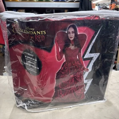 Descendientes 4 El Ascenso de Red REINA DE CORAZONES Adulto XL 14-16 Disfraz Halloween Foto 1 de 4