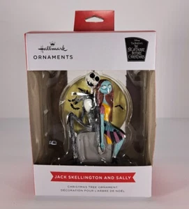 NEW! 2022 Hallmark Ornament - JACK + SALLY Tombstone Nightmare Before Christmas - Picture 1 of 2