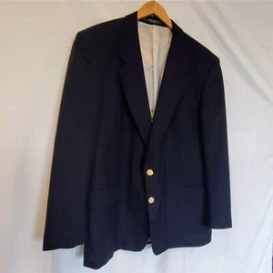 Mappelli de Milano Men's 43 R Black Wool Blazer Gold Buttons - Picture 1 of 11