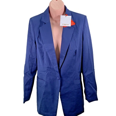 Unique 21 Tailored Blazer Single Breasted Notch Lapel, Size UK 12, Navy, RRP £42 - Image 1 of 4