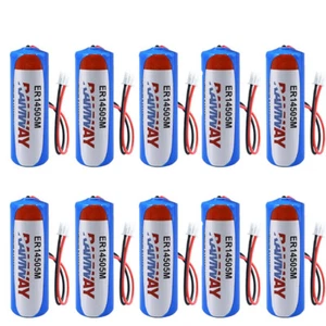 10PCS ER14505M 3.6V 2200mAh PLC Non-Rechargeable Li-ion Battery with White Plug - Picture 1 of 3