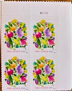 Scott #5850 2oz Rate Wedding Blooms - Plate Block of 4 Stamps MNH PL B11111 - Picture 1 of 1