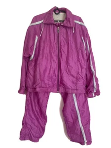 Vintage Sergio Tacchini 1980s Violet Track Suit Set Sz EUR 60 US 16 - Picture 1 of 10